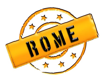 Sign and stamp for your presentation, for websites and many more named Rome