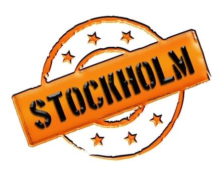 Sign and stamp for your presentation, for websites and many more named Stockholm