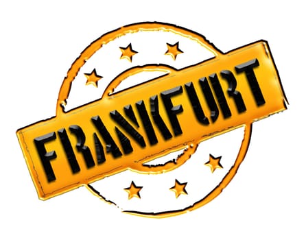 Sign and stamp for your presentation, for websites and many more named Frankfurt