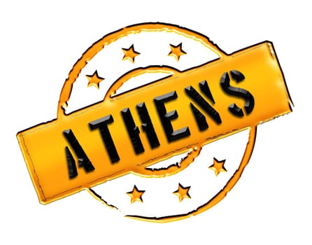Sign and stamp for your presentation, for websites and many more named Athens