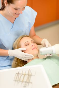 Dentist patient have x-ray examination at stomatology surgery