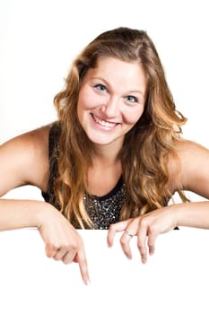 smiling girl isolated on white background