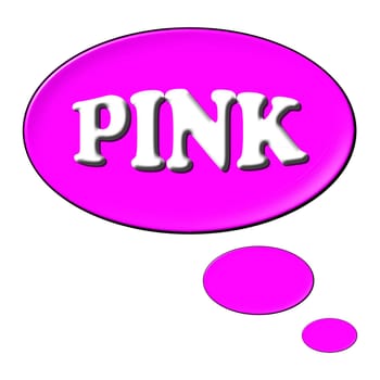 Thought balloon for your presentation with the message of the color