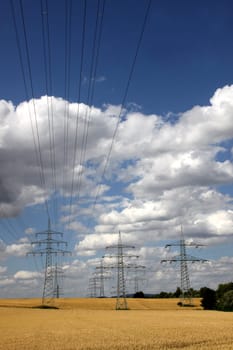High-voltage lines off Kirchohsen