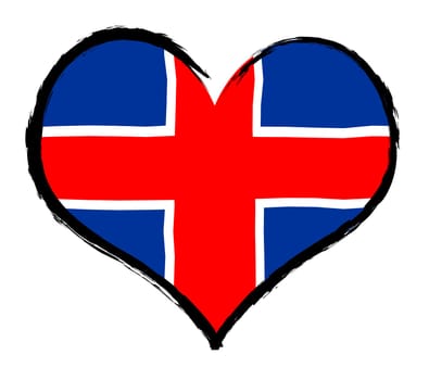 Iceland - The beloved country as a symbolic representation as heart - Das geliebte Land als symbolische Darstellung als Herz