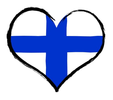 Finland - The beloved country as a symbolic representation as heart - Das geliebte Land als symbolische Darstellung als Herz