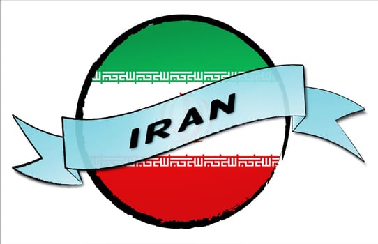 IRAN - your country shown as illustrated banner for your presentation or as button...