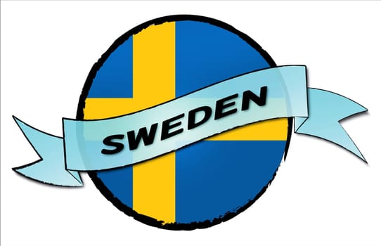 SWEDEN - your country shown as illustrated banner for your presentation or as button...