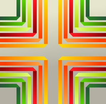 Origami ribbons pattern on gray background. Vector file available.