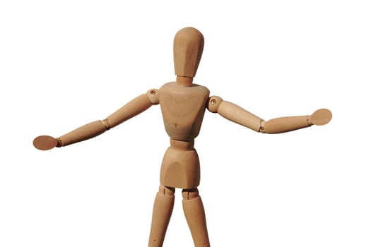 art model man against a white background with clipping path