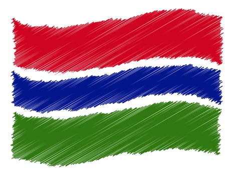 Gambia - The beloved country as a symbolic representation as heart - Das geliebte Land als symbolische Darstellung als Herz