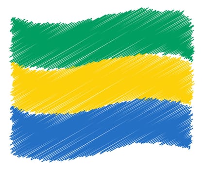 Gabon- The beloved country as a symbolic representation as heart - Das geliebte Land als symbolische Darstellung als Herz