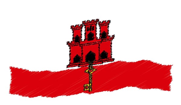 Gibraltar - The beloved country as a symbolic representation as heart - Das geliebte Land als symbolische Darstellung als Herz