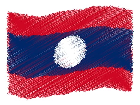 Laos - The beloved country as a symbolic representation as heart - Das geliebte Land als symbolische Darstellung als Herz