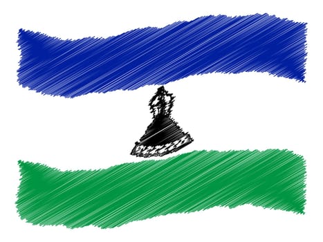 Lesotho - The beloved country as a symbolic representation as heart - Das geliebte Land als symbolische Darstellung als Herz