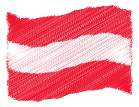 Austria - The beloved country as a symbolic representation as heart - Das geliebte Land als symbolische Darstellung als Herz