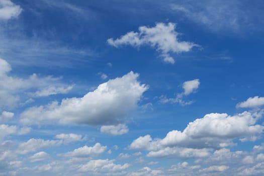 blue sky with cumulus clouds,also suitable as a background