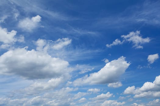 blue sky with cumulus clouds,also suitable as a background