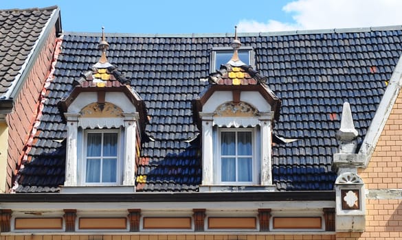 Detail of the building in Gengenbach in the Black Forest
