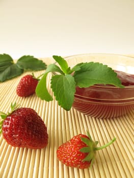 Strawberry jam with stevia