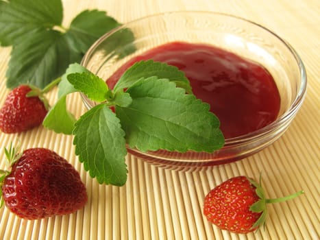 Strawberry jam with stevia