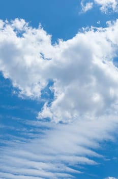 Summer blue sky with clouds