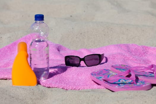 Bathing fun on the beach of the Baltic Sea