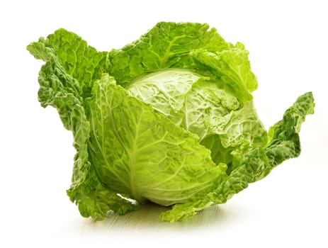 Fresh cabbage isolated on white