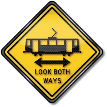 Traffic sign tram