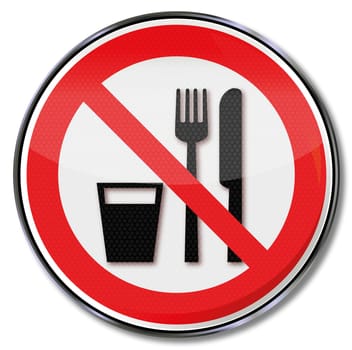 prohibition signs for eating and drinking