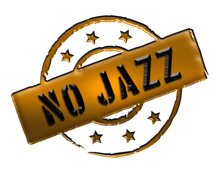 Sign and stamp for your presentation, for websites and many more named No Jazz