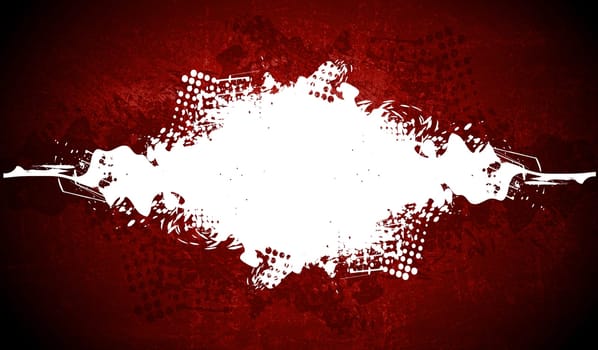 Dark red background and white blot. Eps 10