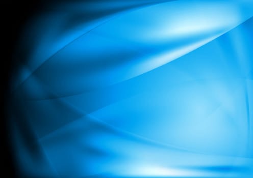 Smooth wave blue design. Vector illustration eps 10