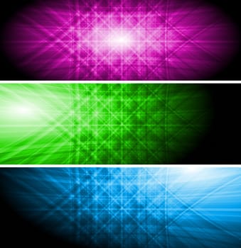 Set of abstract colorful banners. Eps 10 vector