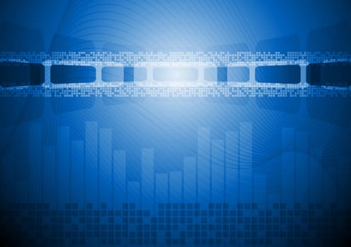 Dark blue tech design. Eps 10 vector
