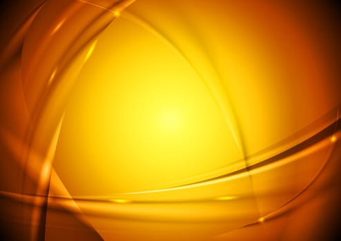Orange abstract wavy background. Eps 10 vector