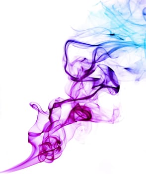 Abstract colorful background made with real smoke