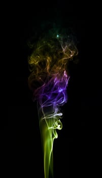Abstract colorful background made with real smoke