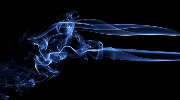 Abstract colorful background made with real smoke