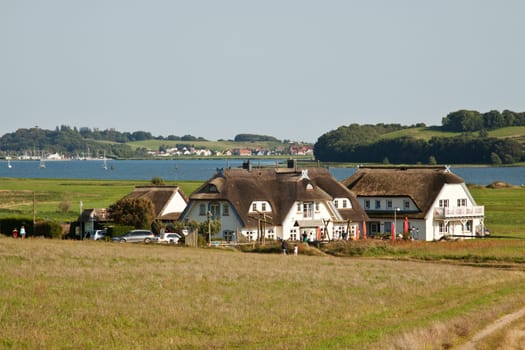 Houses in Zicker on the shores of the Baltic Sea