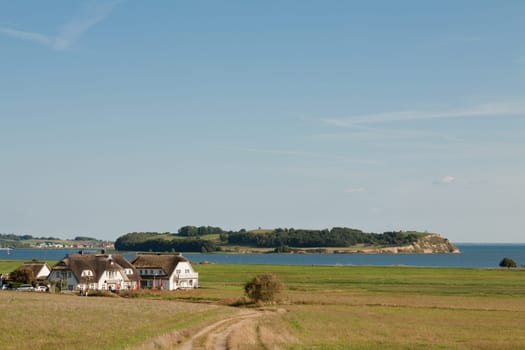 Houses on the shore of the Baltic Sea near Zicker