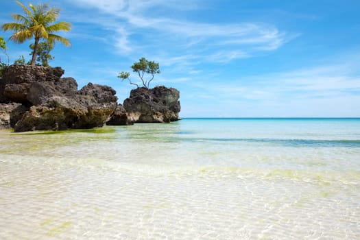 Beautiful beach in Boracay, Philippines