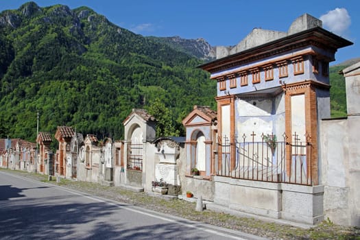 Old cemetery in northern Italy