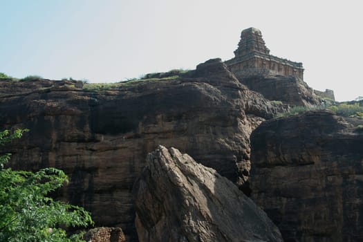 Upper Shivalaya Temple on northern hill at Badami, Karnataka, India, Asia