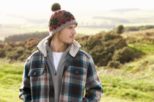 Young man in the country