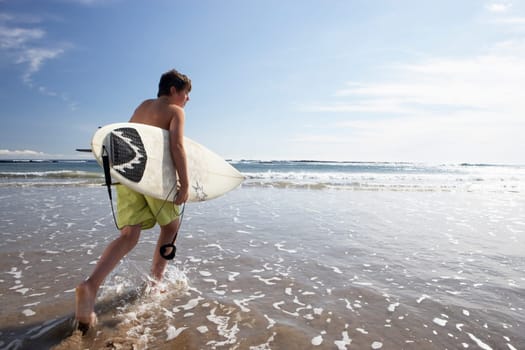 Boys surfing