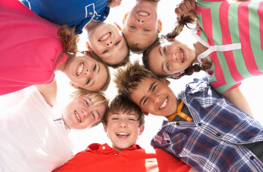 Teenagers in circle