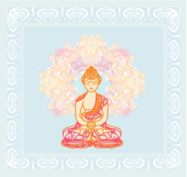 Vector of Chinese Traditional Artistic Buddhism Pattern