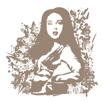 Abstract Beautiful Woman Portrait