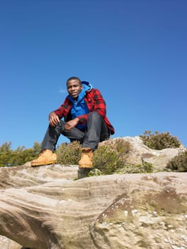 Young man in the country